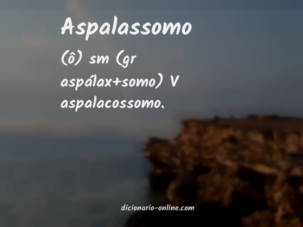 Significado de aspalassomo
