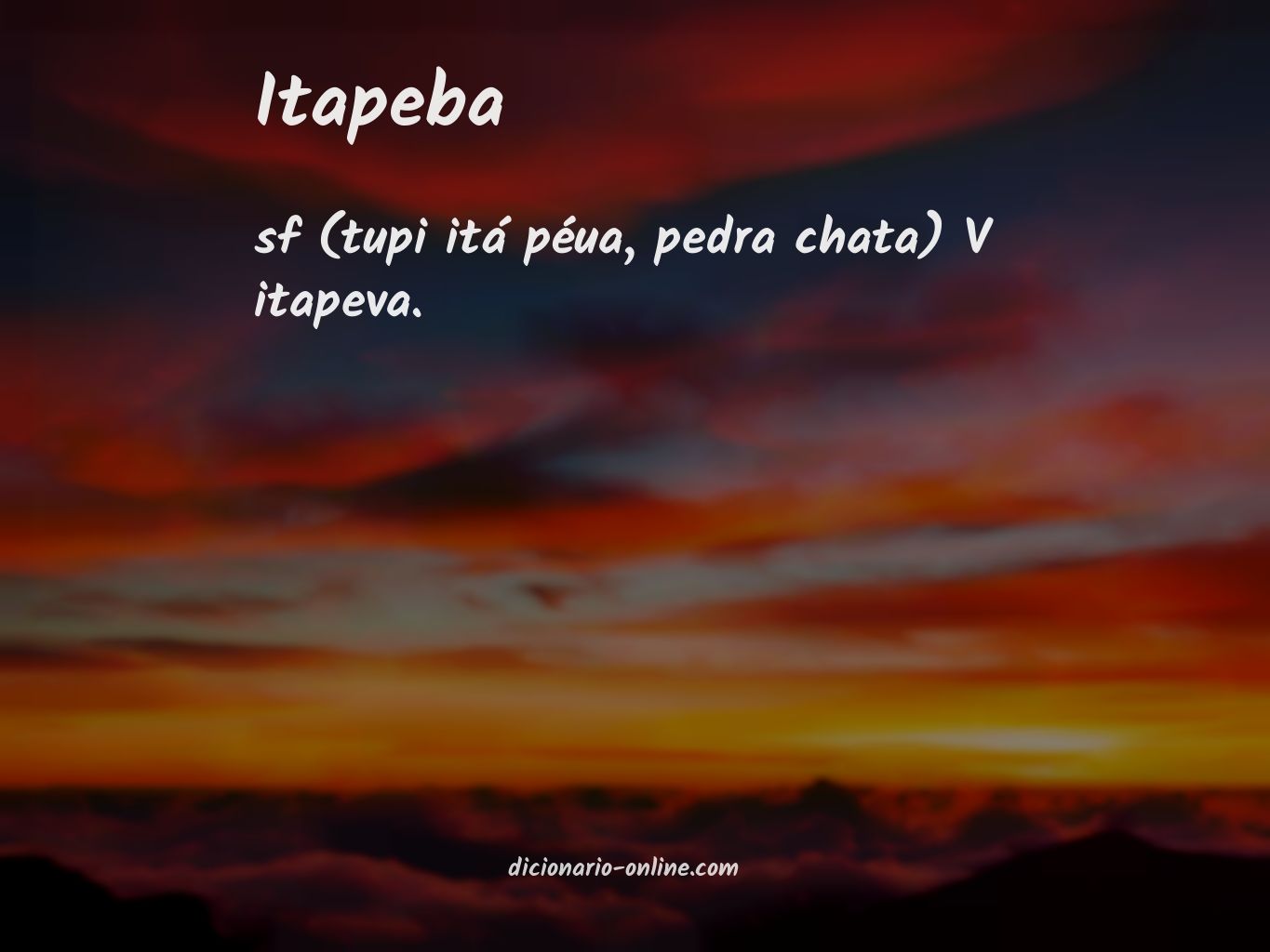 Significado de itapeba