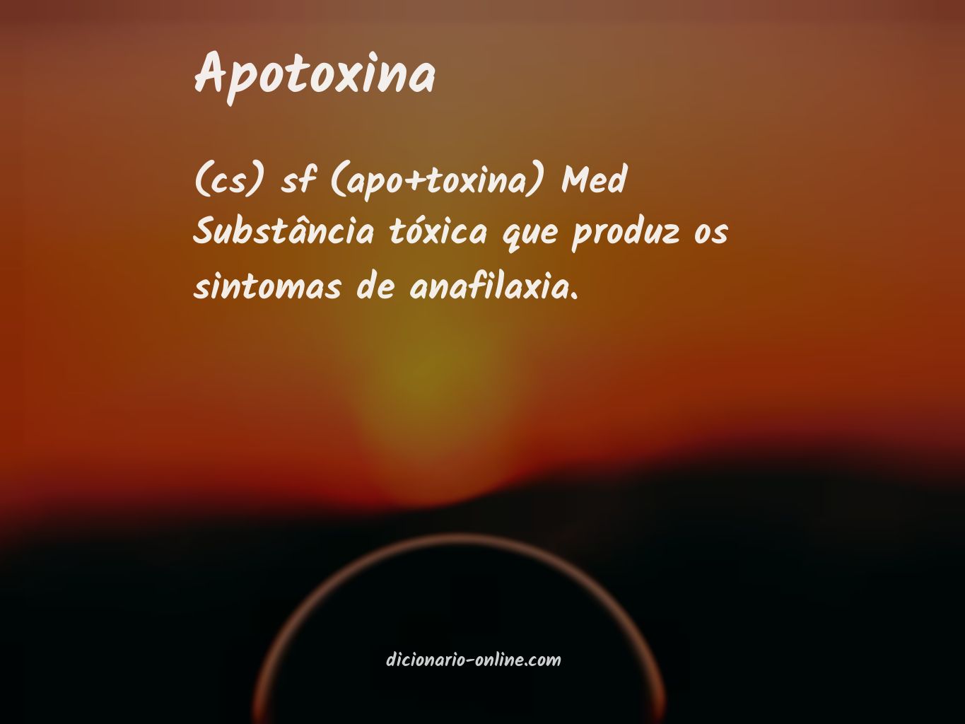 Significado de apotoxina