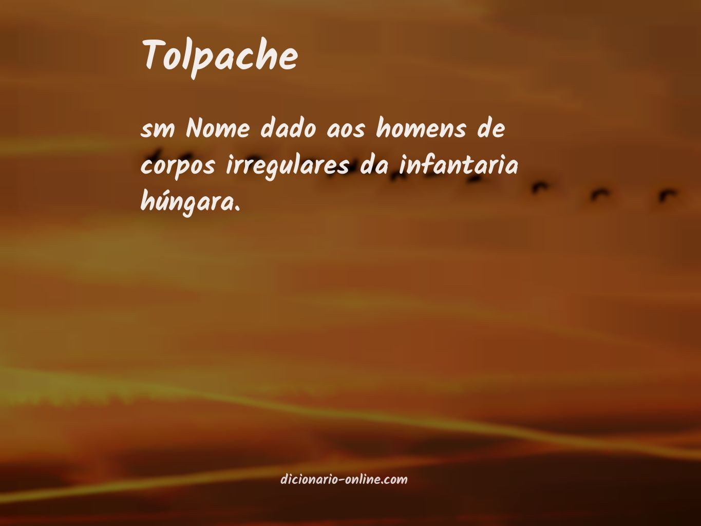 Significado de tolpache
