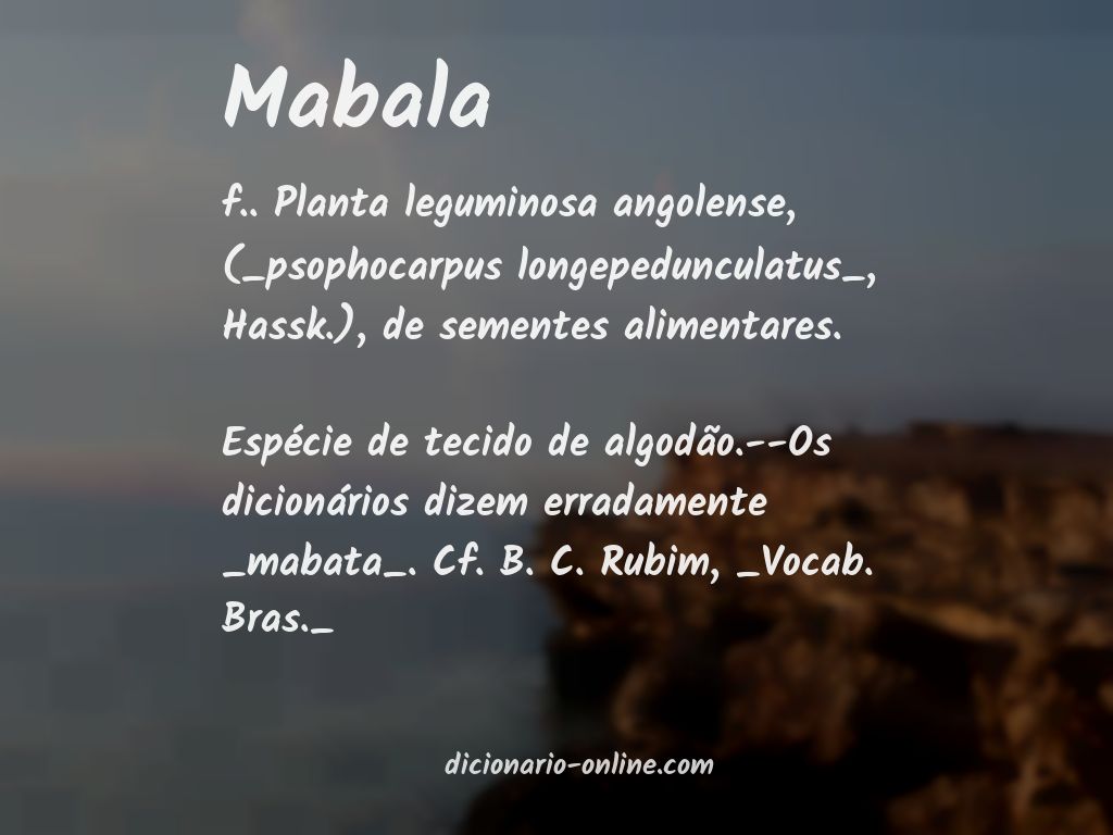 Significado de mabala