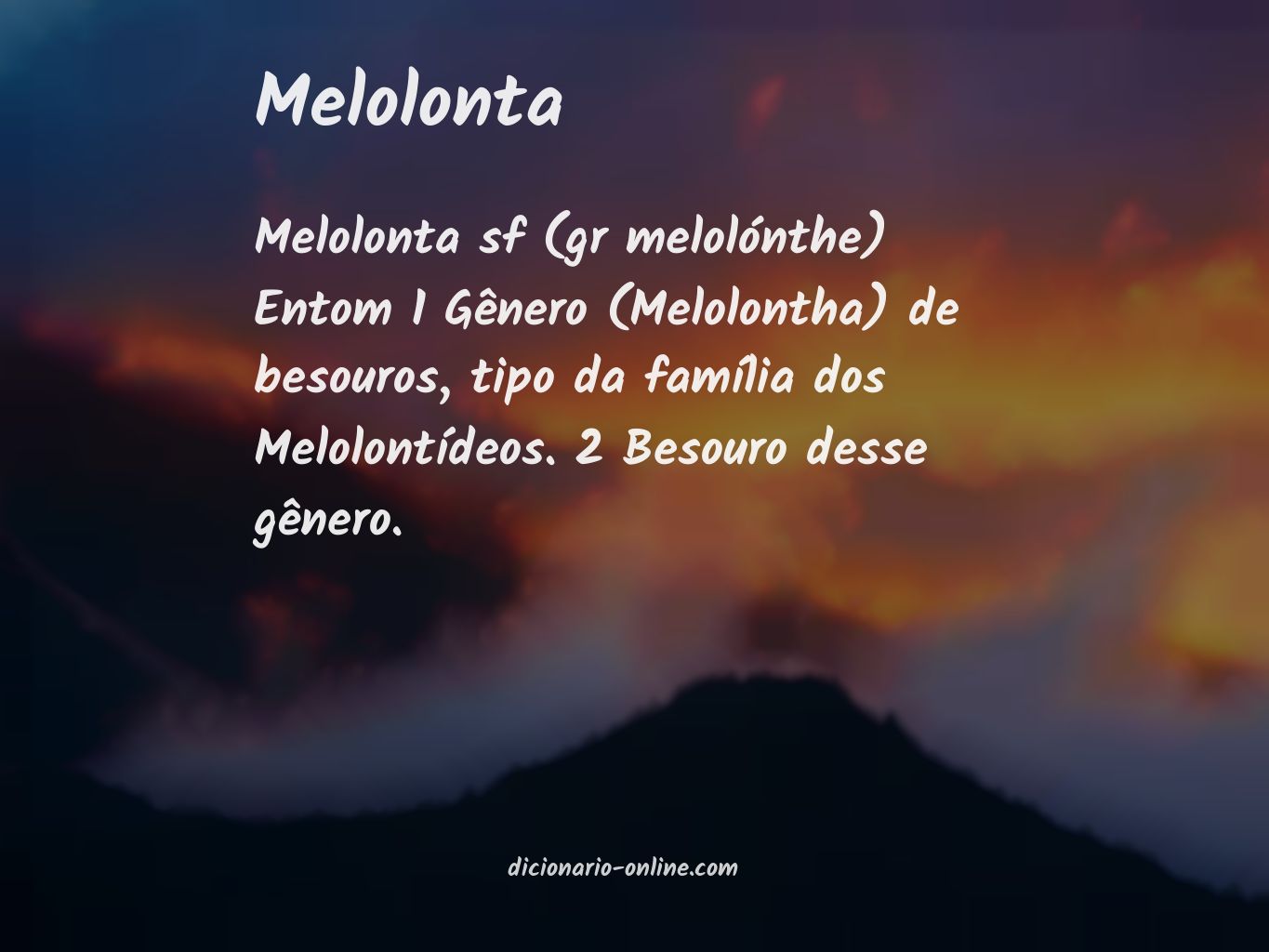 Significado de melolonta
