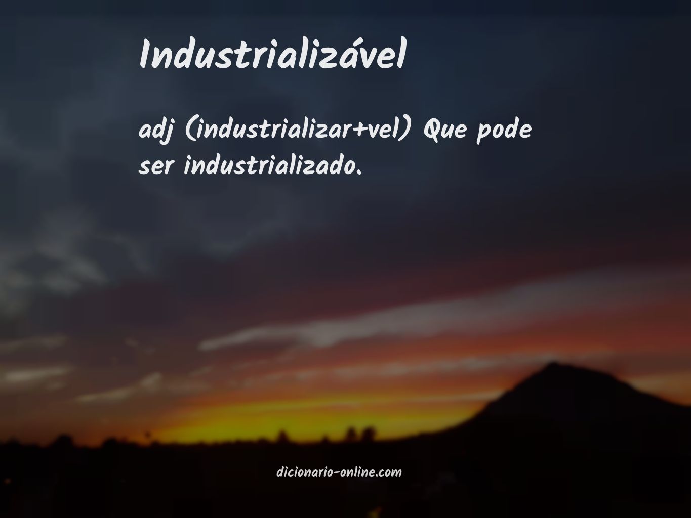 Significado de industrializável