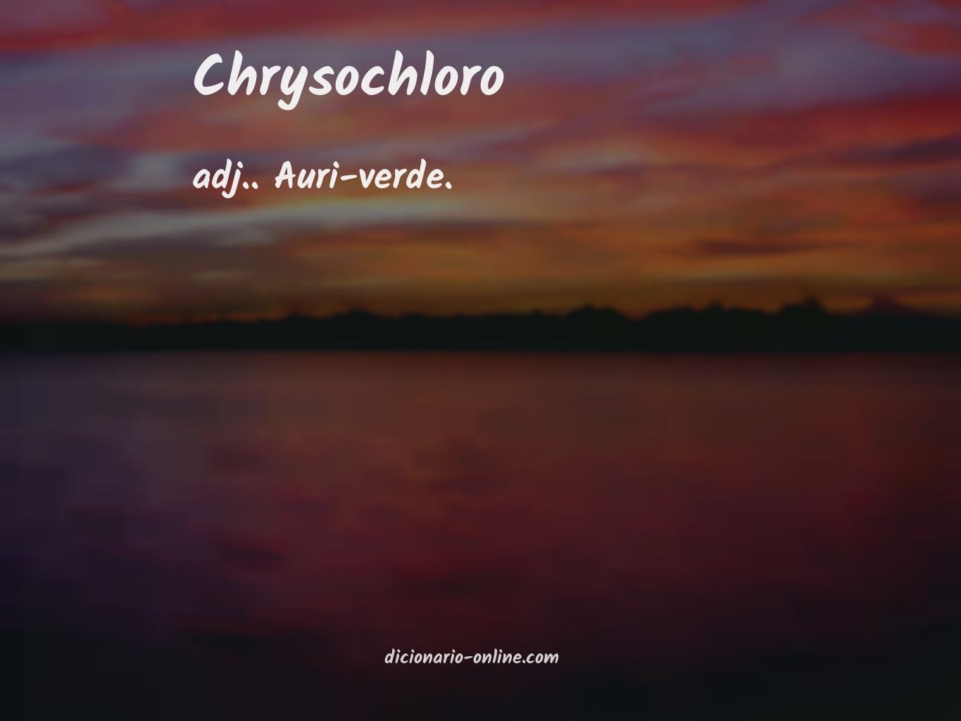 Significado de chrysochloro