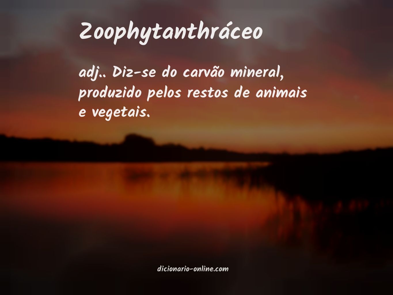 Significado de zoophytanthráceo