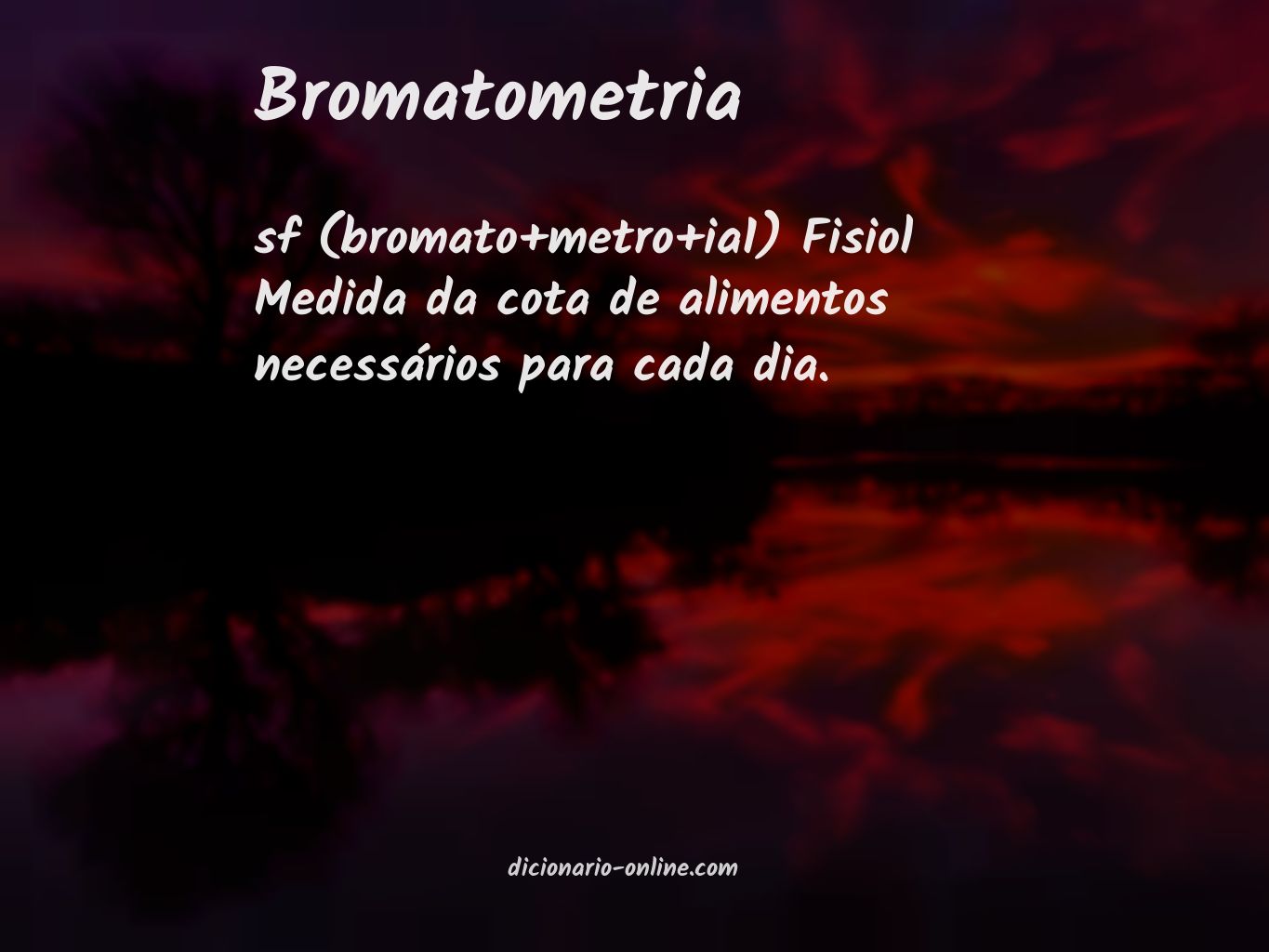 Significado de bromatometria