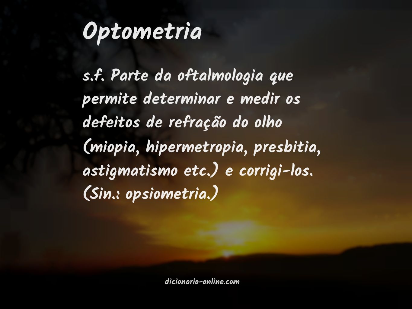 Significado de optometria