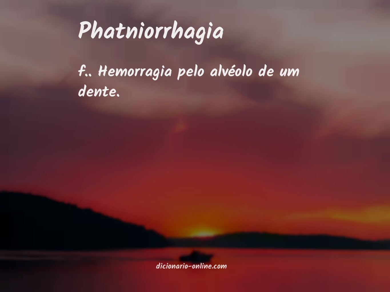 Significado de phatniorrhagia