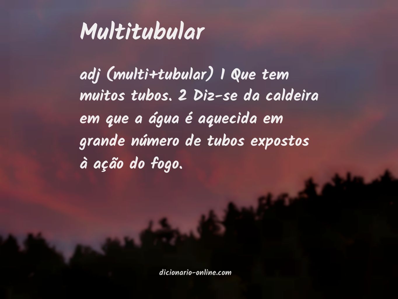Significado de multitubular