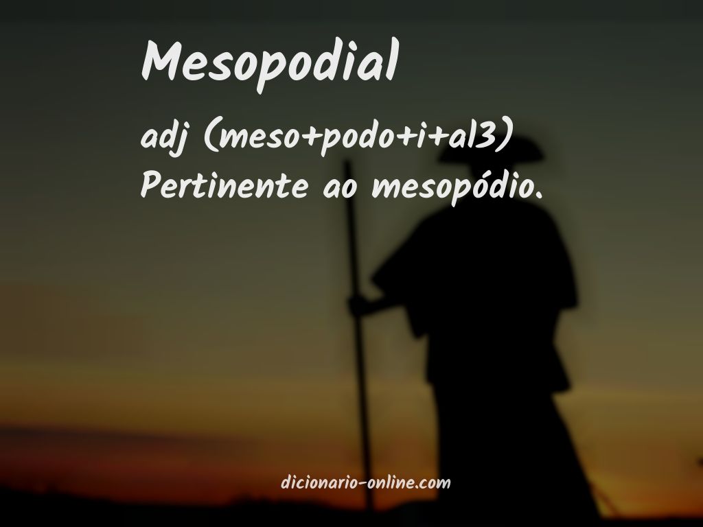 Significado de mesopodial