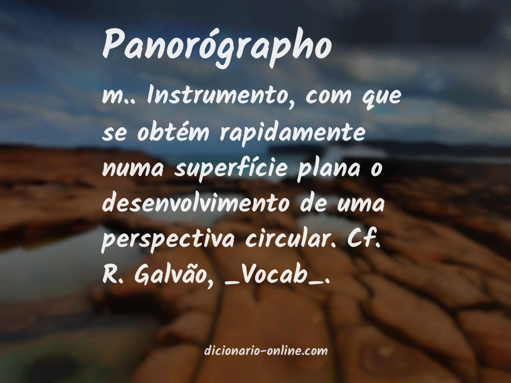 Significado de panorógrapho