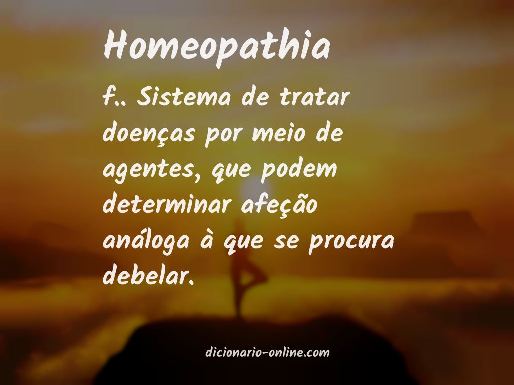 Significado de homeopathia