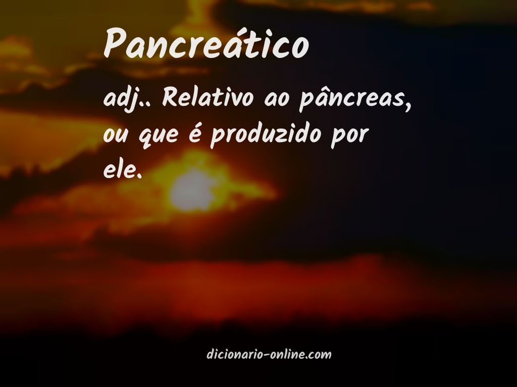Significado de pancreático