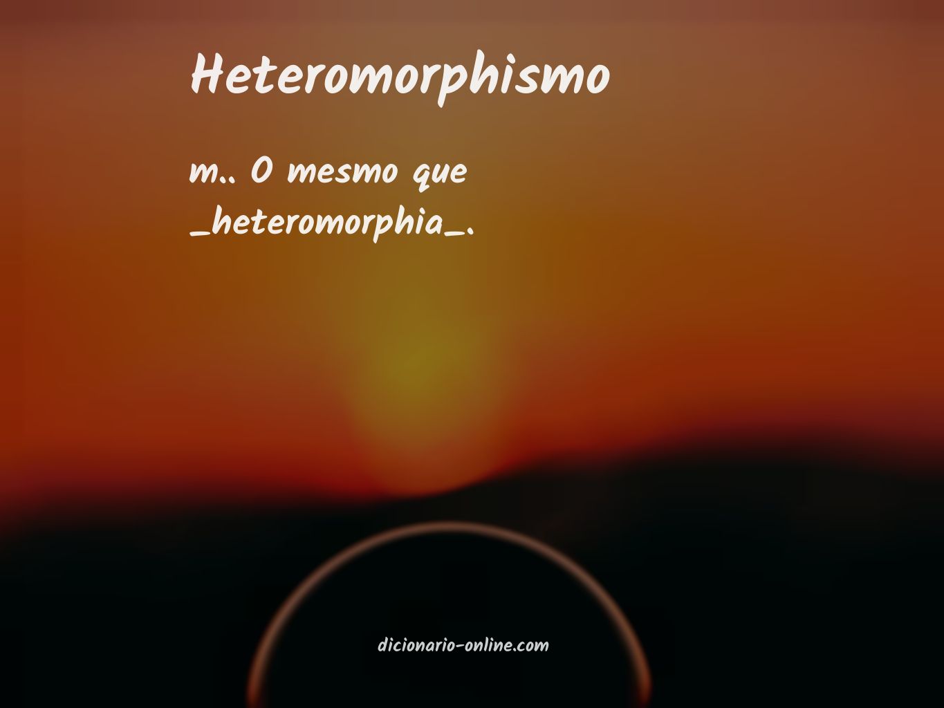 Significado de heteromorphismo