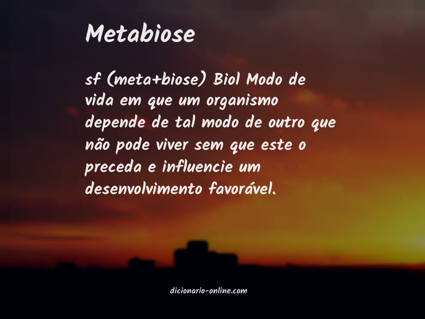 Significado de metabiose