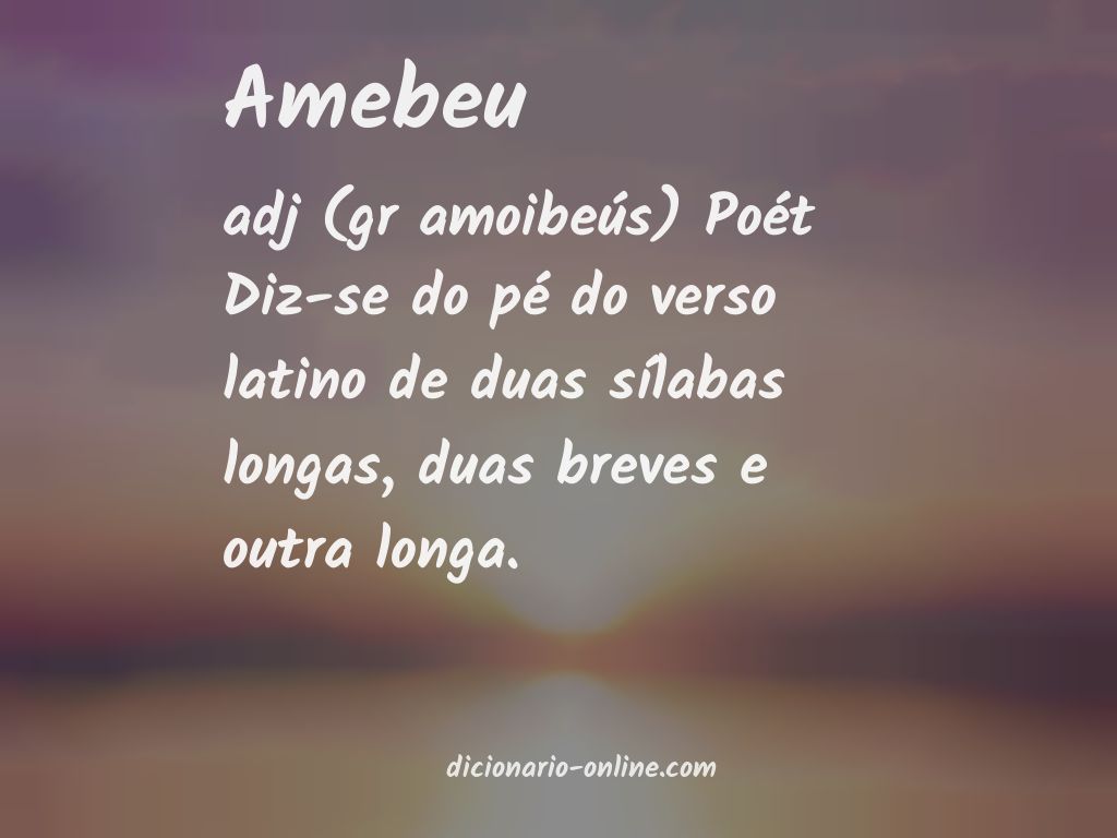 Significado de amebeu