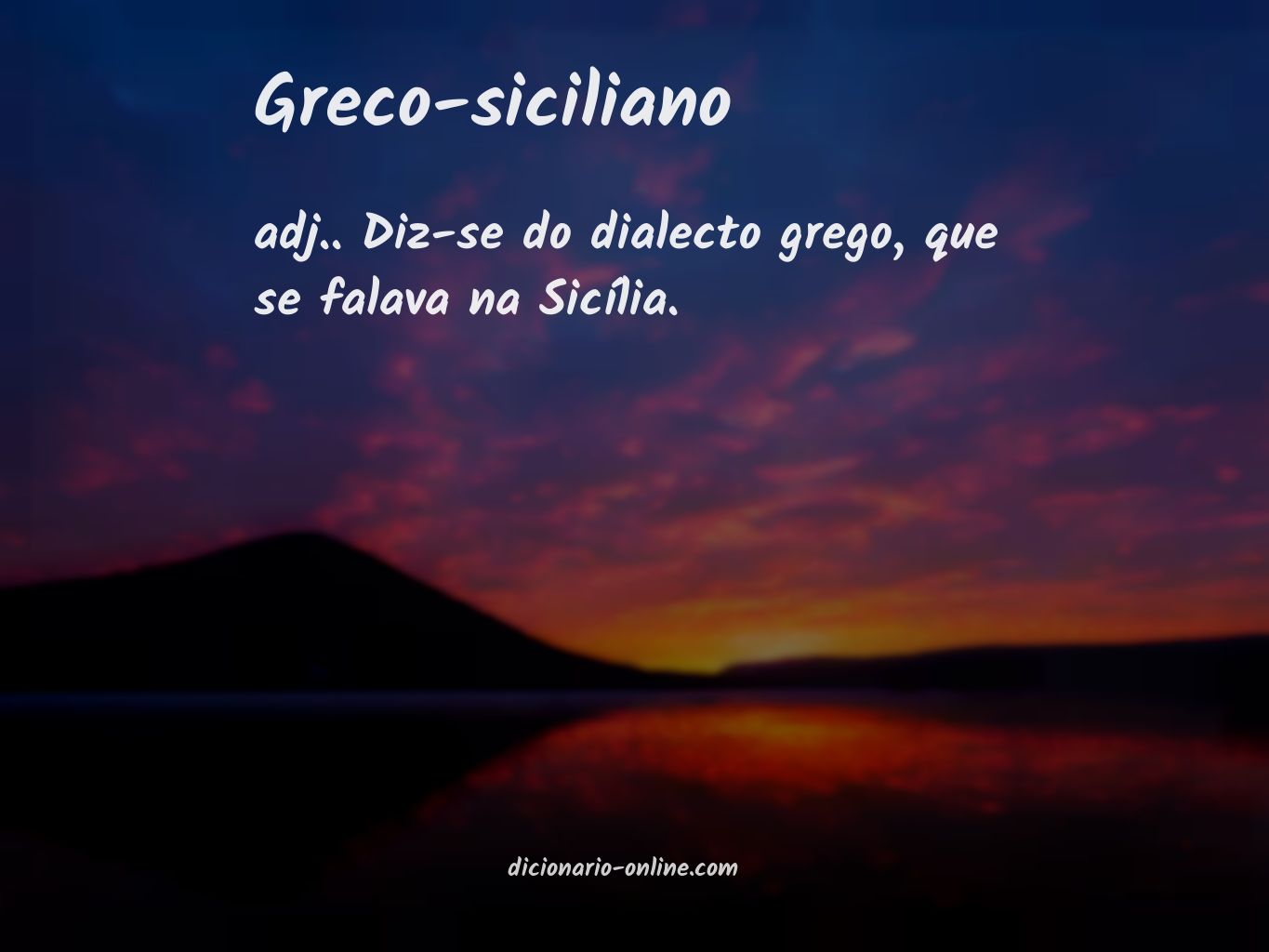 Significado de greco-siciliano