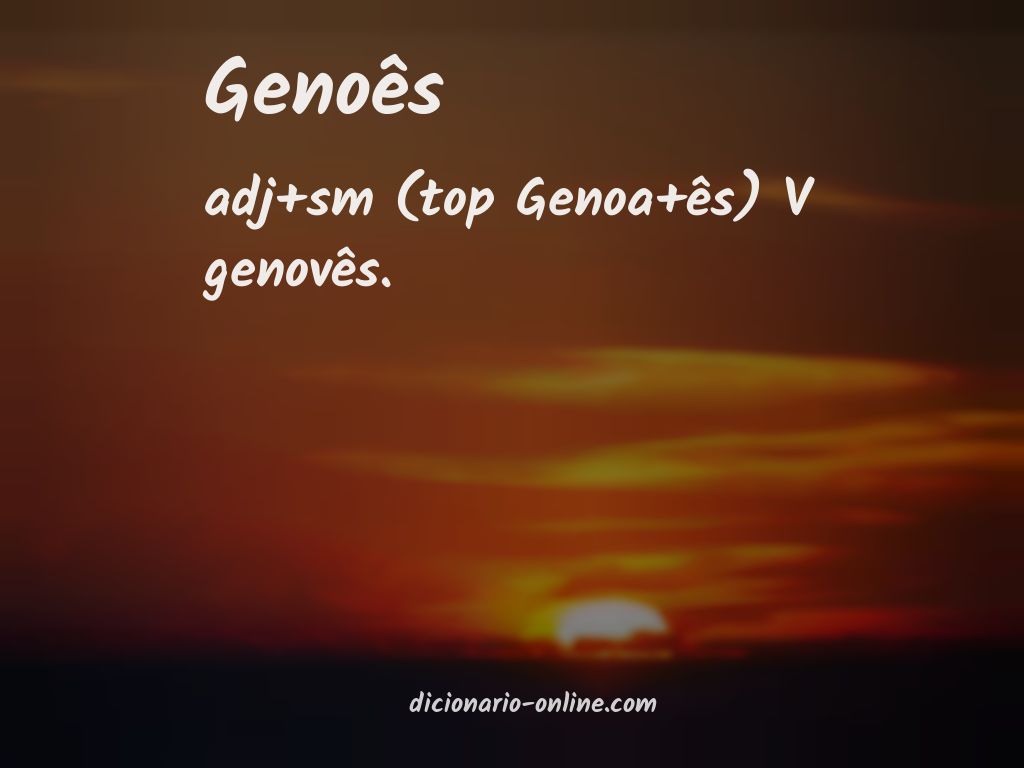 Significado de genoês