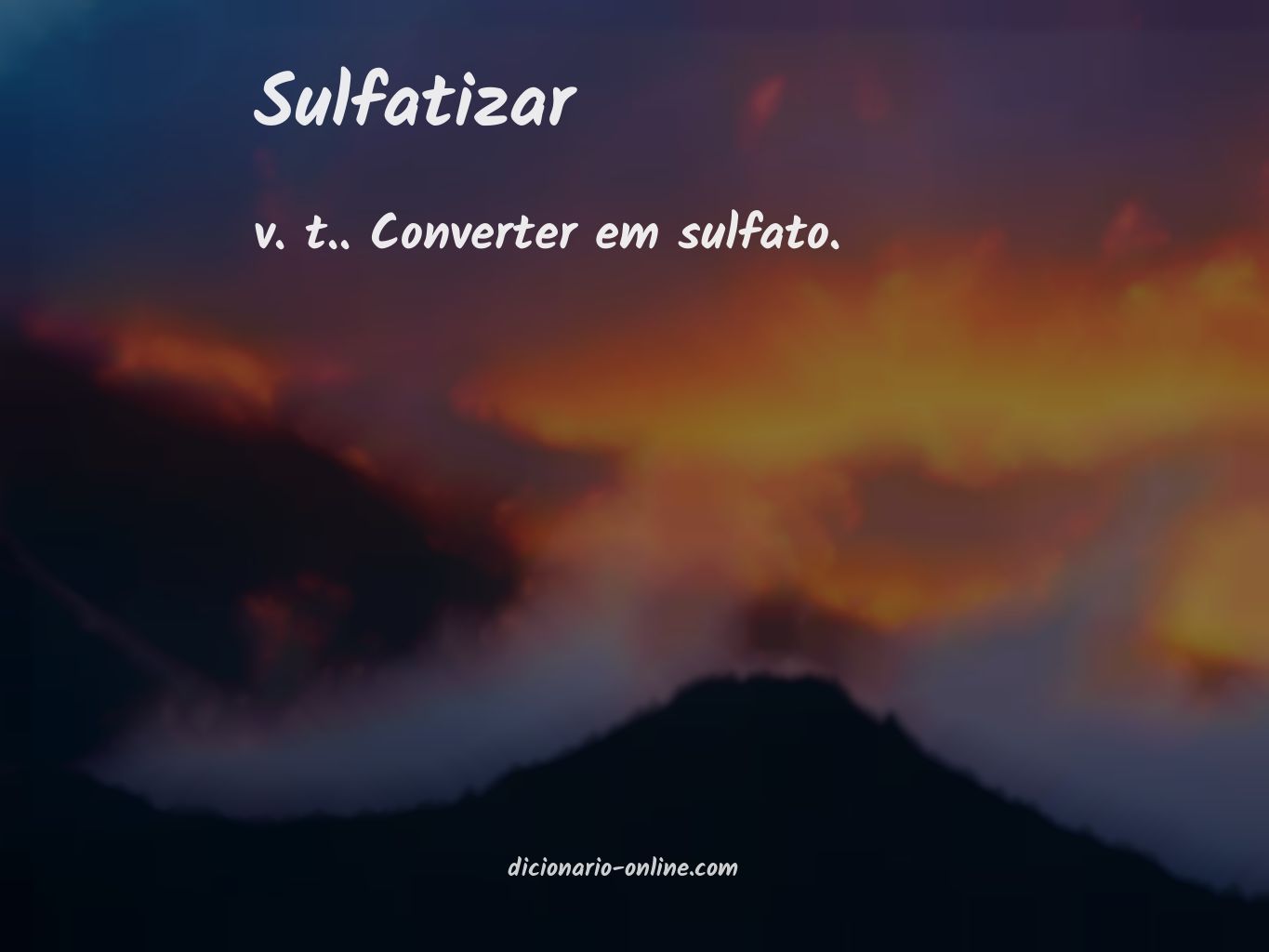 Significado de sulfatizar