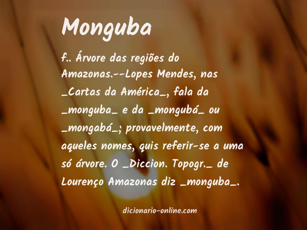 Significado de monguba