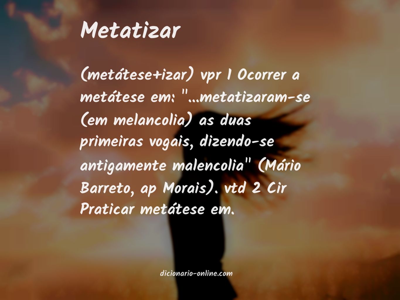 Significado de metatizar