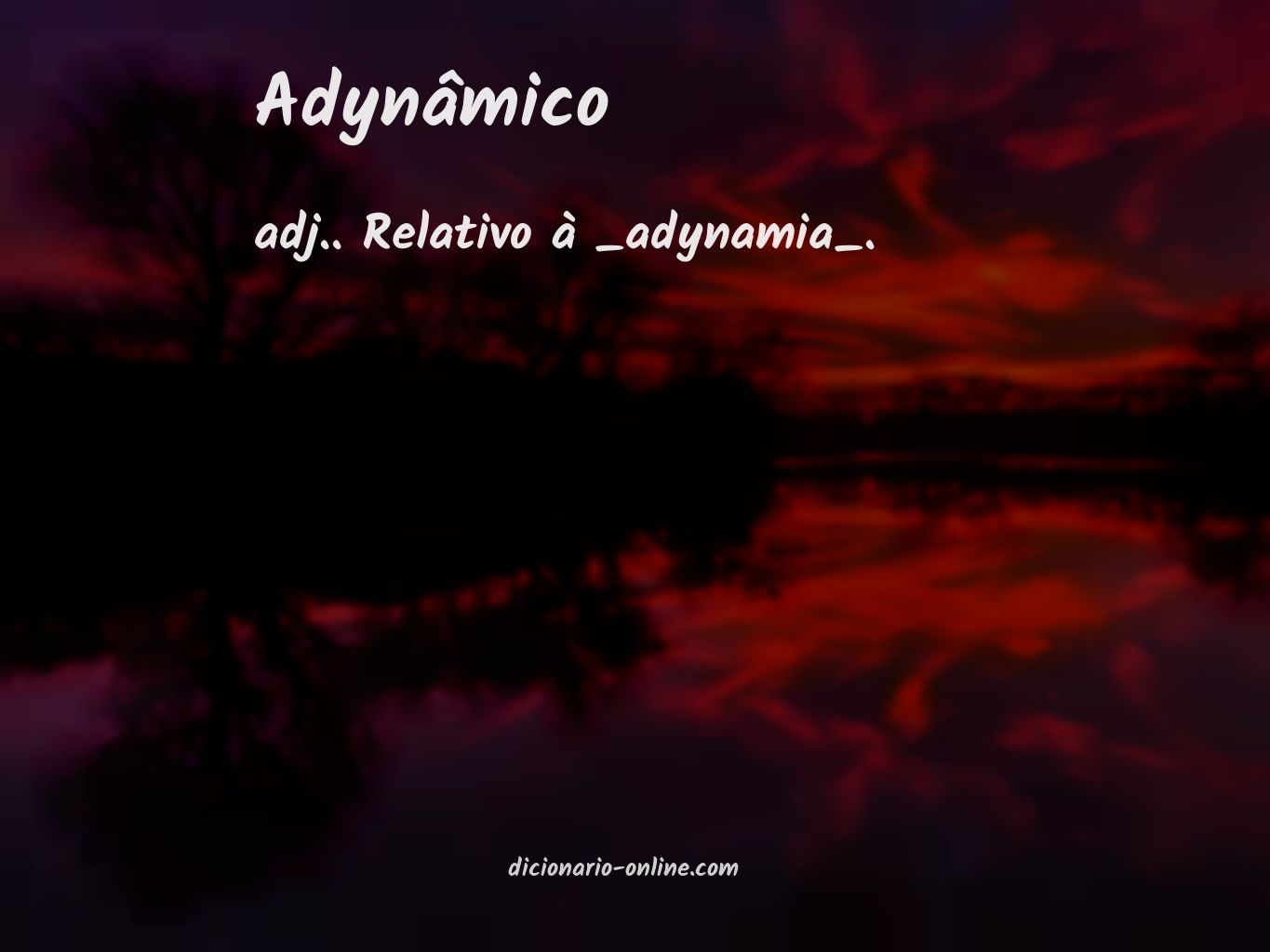 Significado de adynâmico