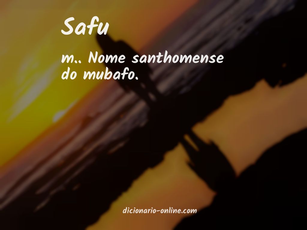Significado de safu