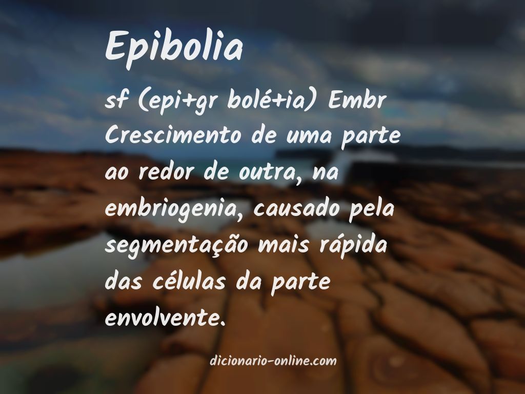 Significado de epibolia
