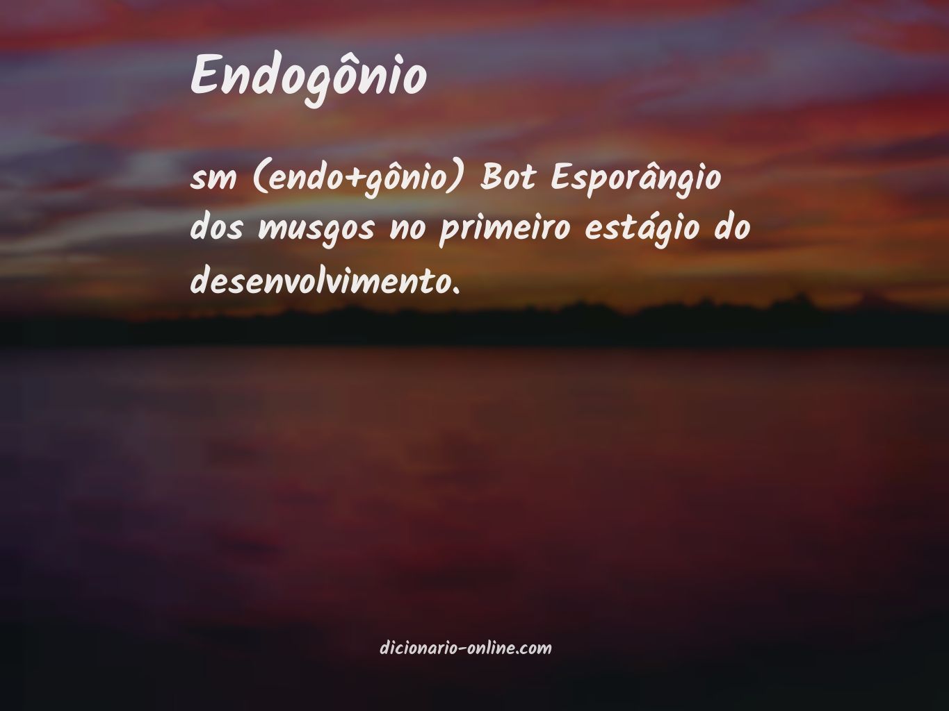 Significado de endogônio