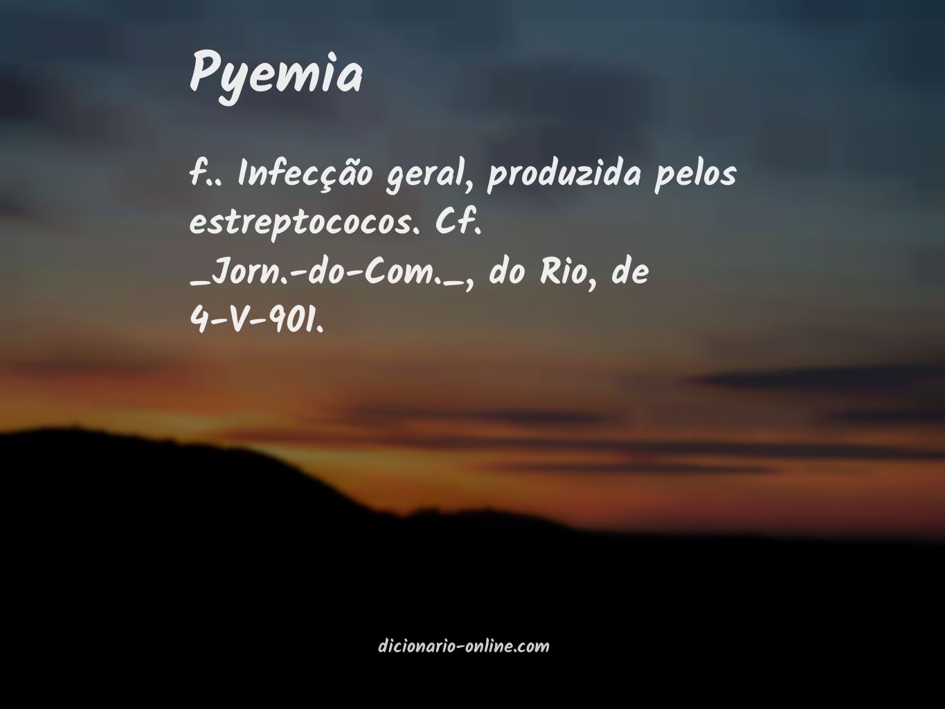 Significado de pyemia