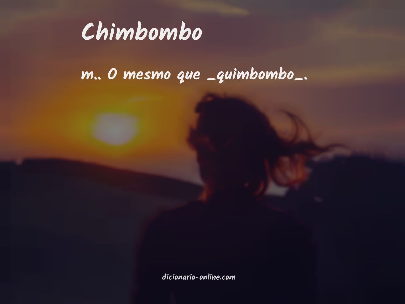 Significado de chimbombo