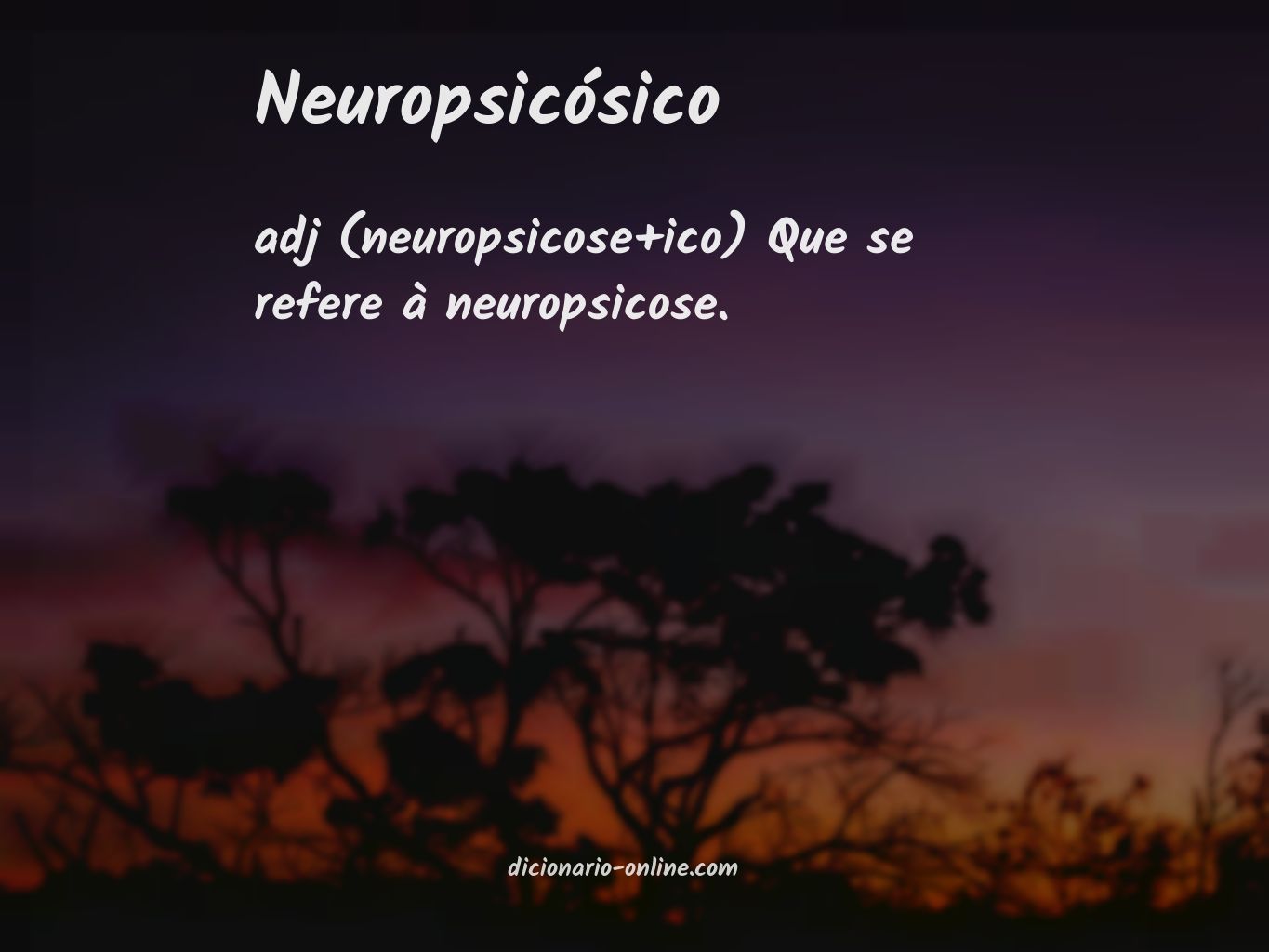 Significado de neuropsicósico