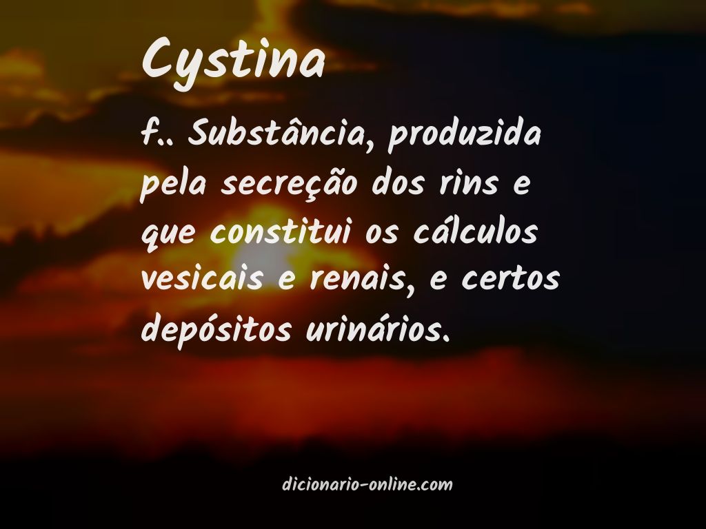 Significado de cystina