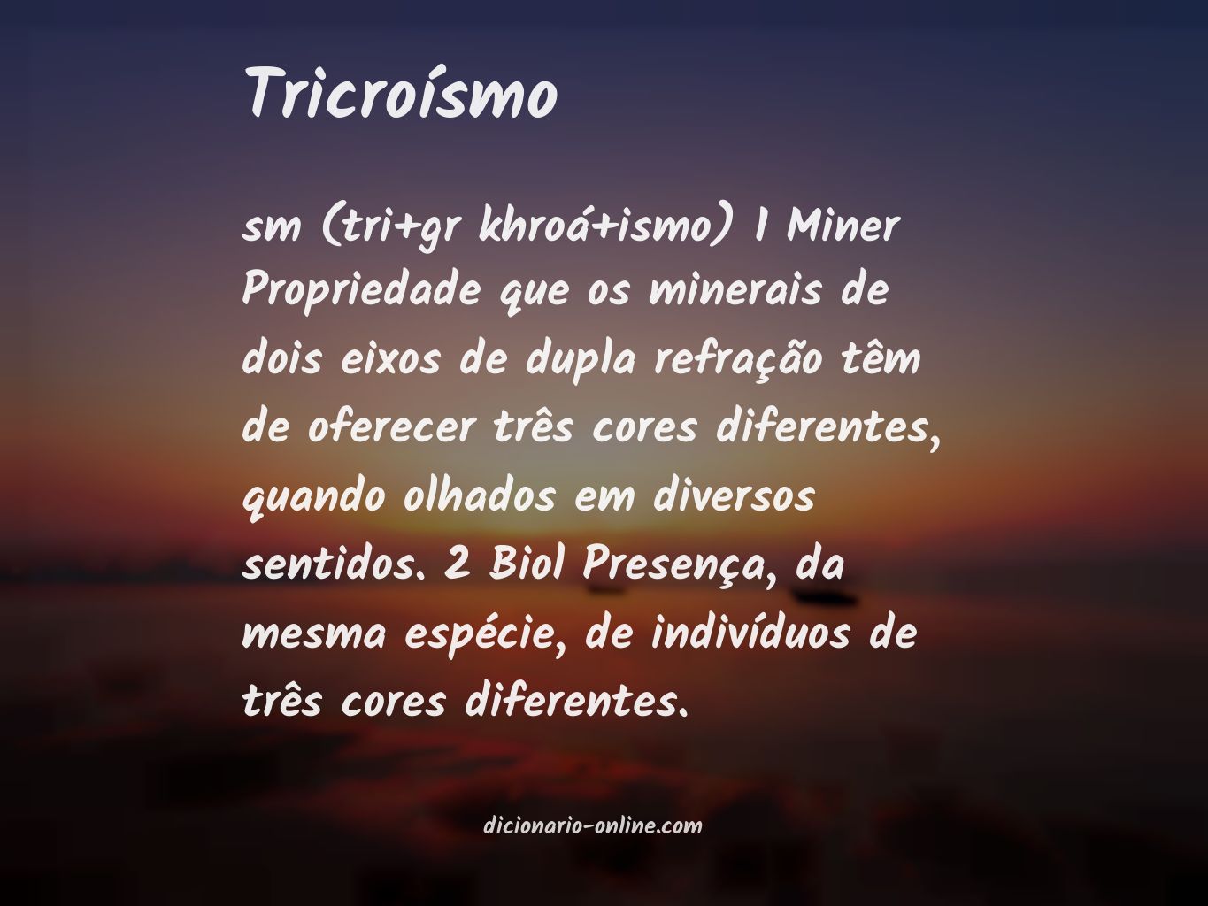 Significado de tricroísmo