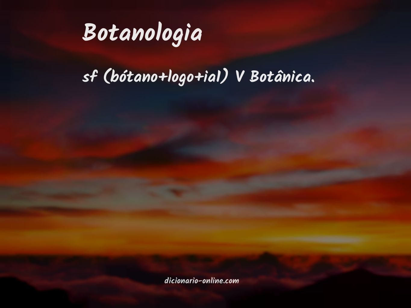 Significado de botanologia