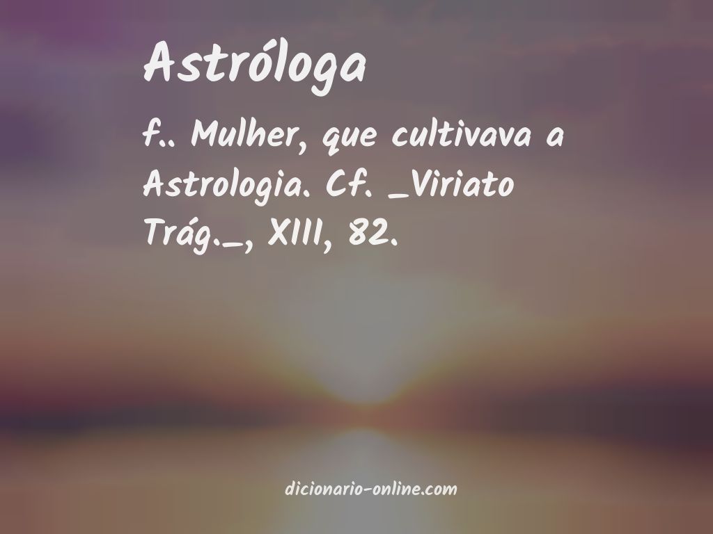 Significado de astróloga