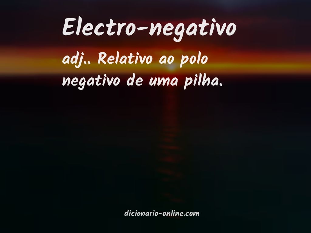 Significado de electro-negativo