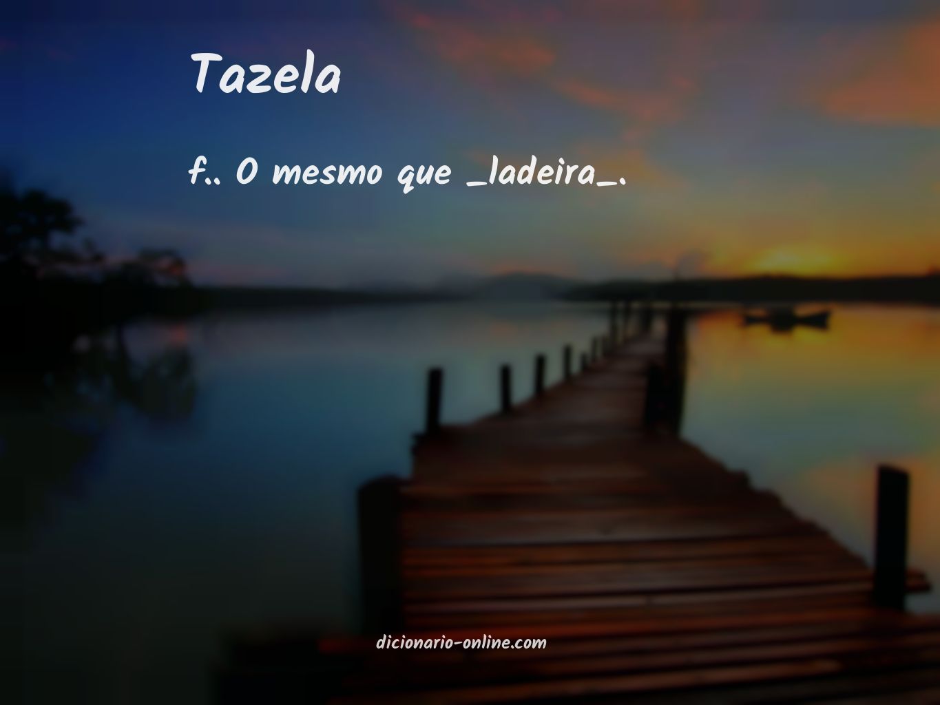 Significado de tazela