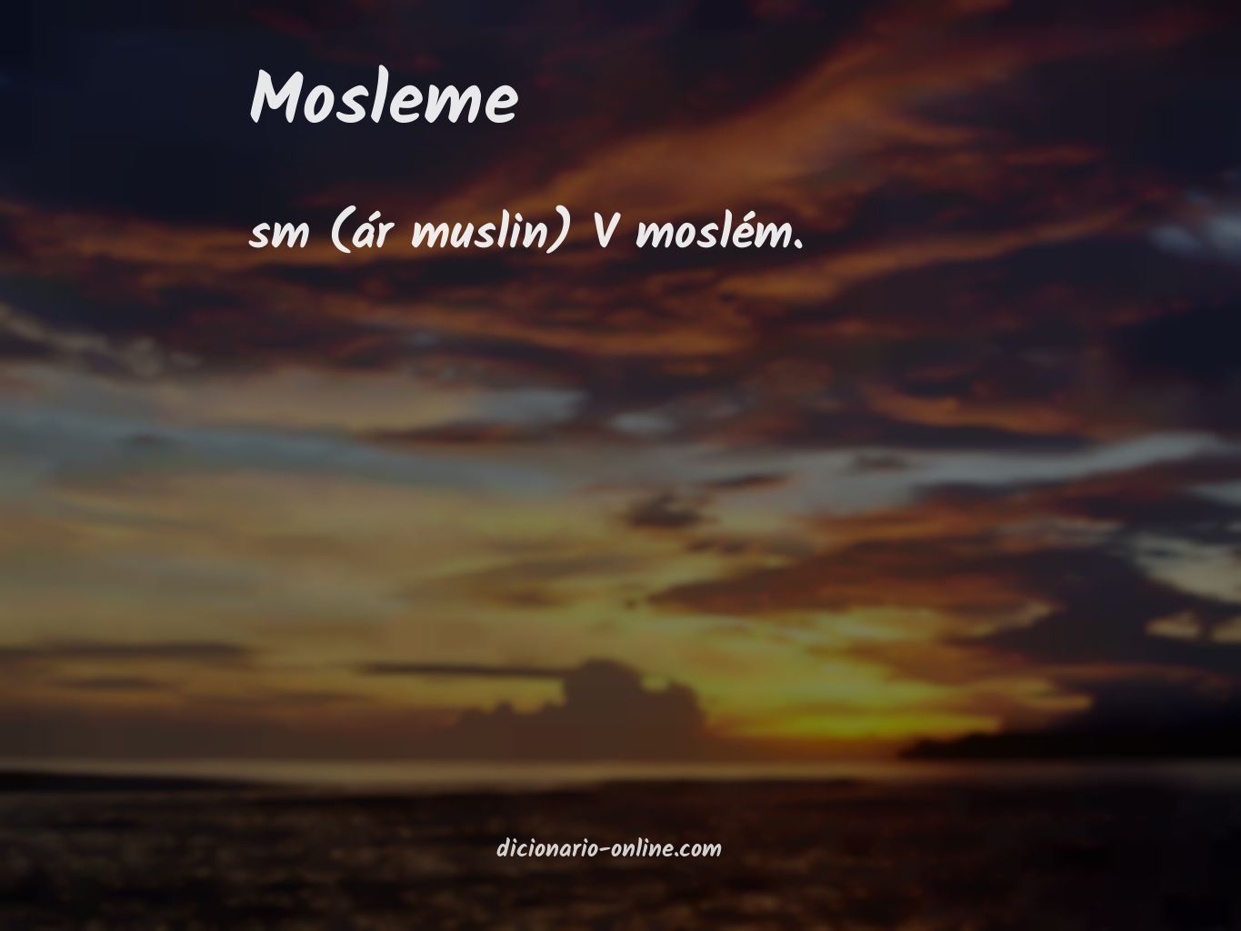 Significado de mosleme