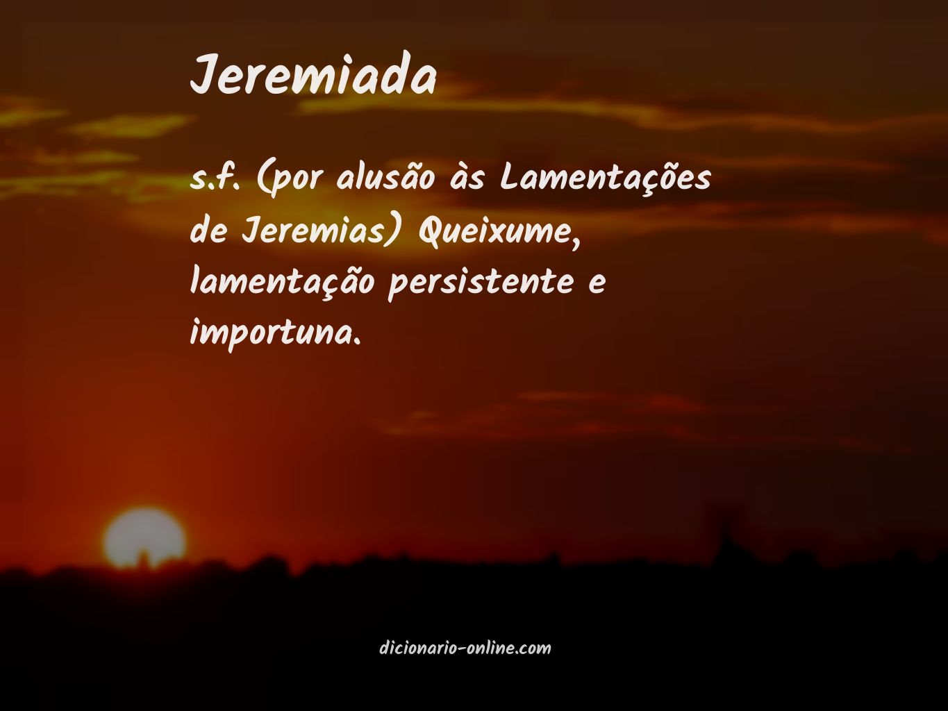 Significado de jeremiada