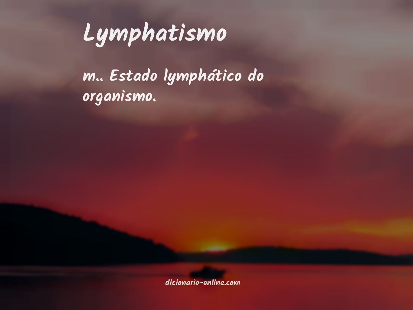 Significado de lymphatismo