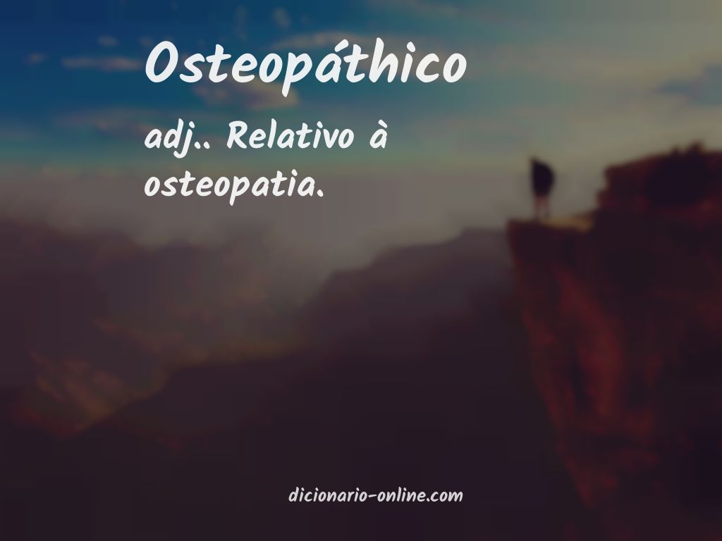 Significado de osteopáthico