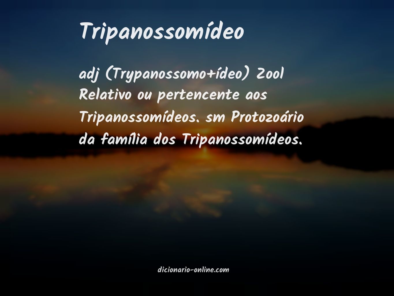 Significado de tripanossomídeo