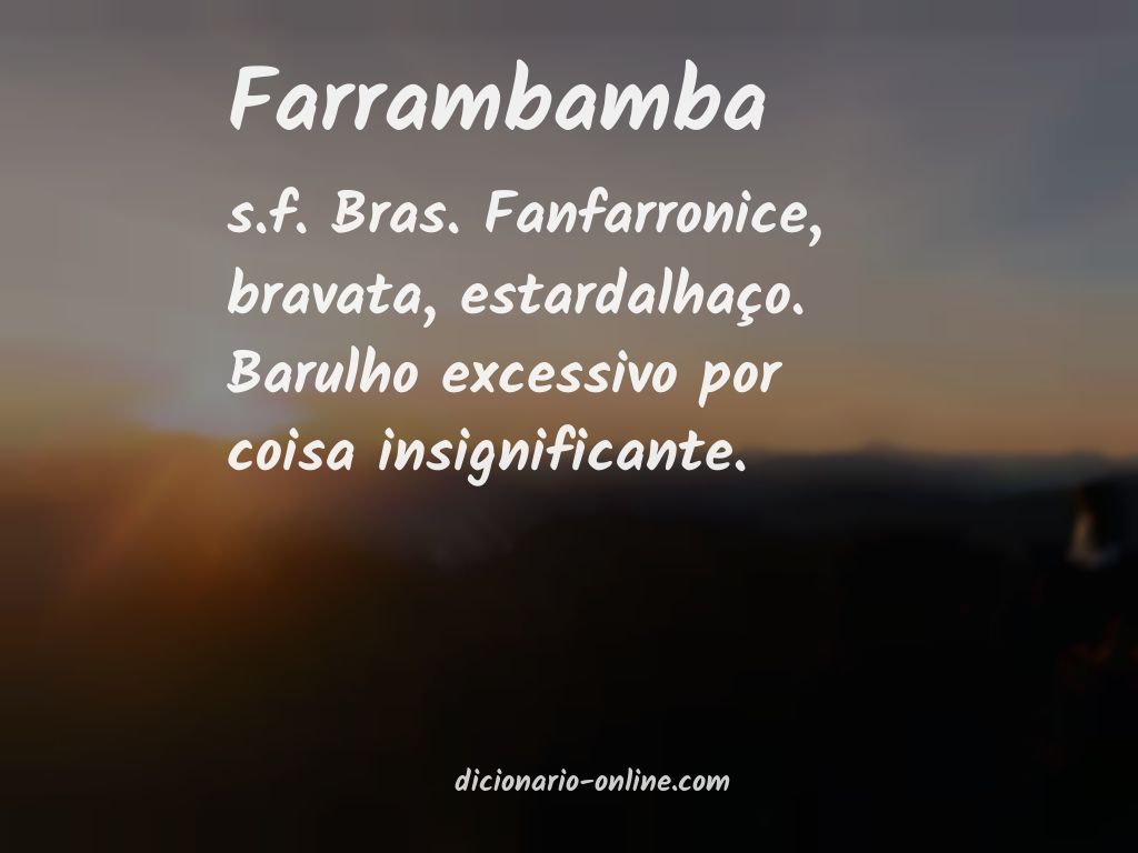 Significado de farrambamba