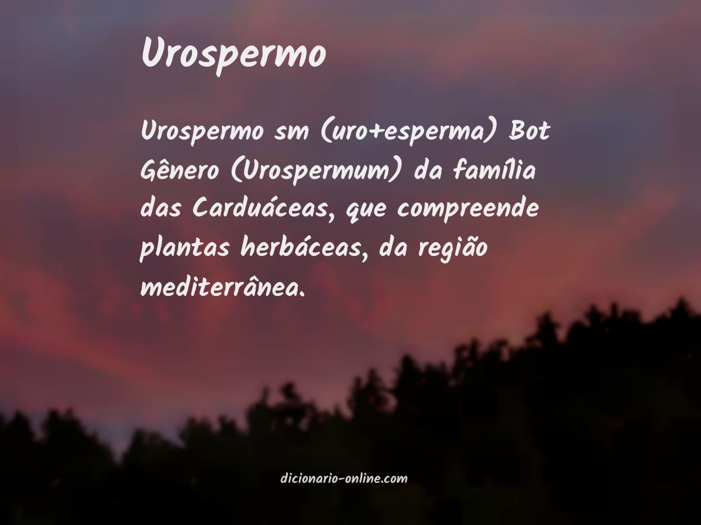 Significado de urospermo