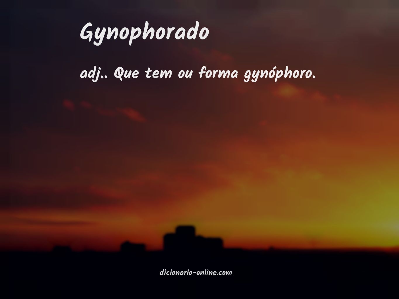Significado de gynophorado