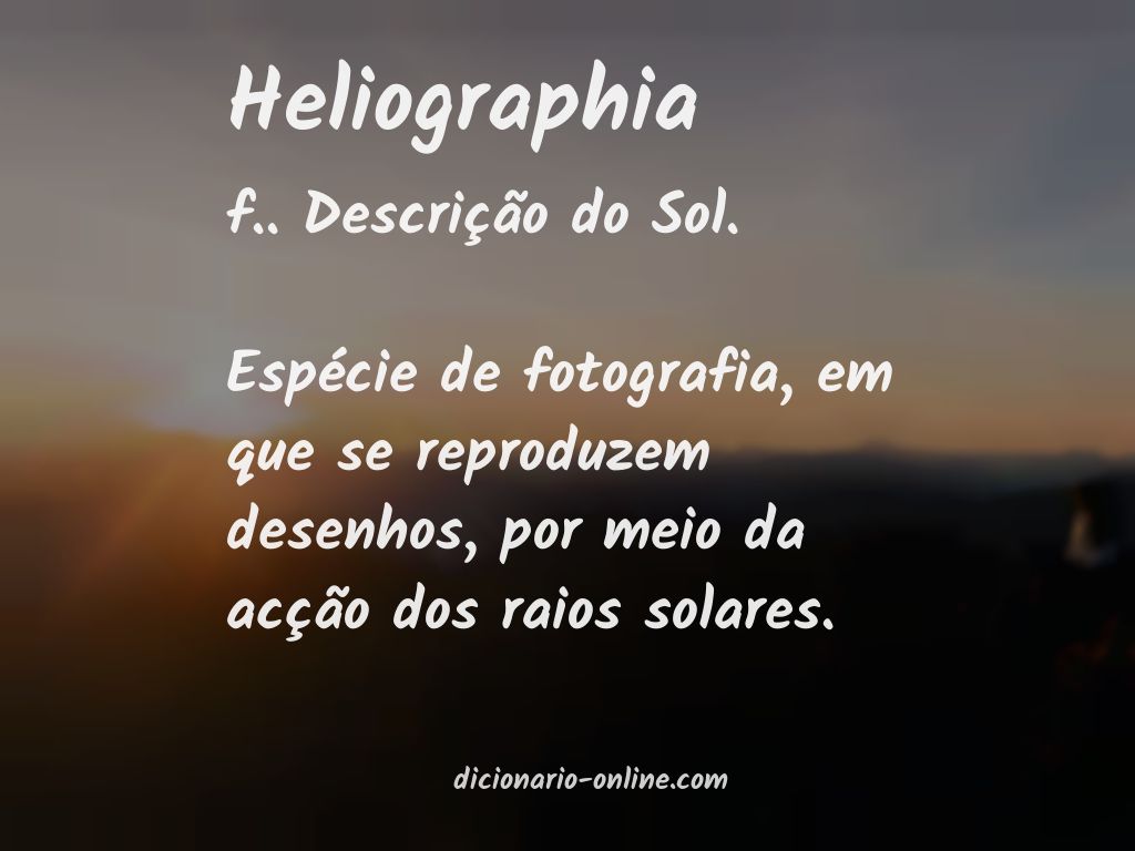 Significado de heliographia