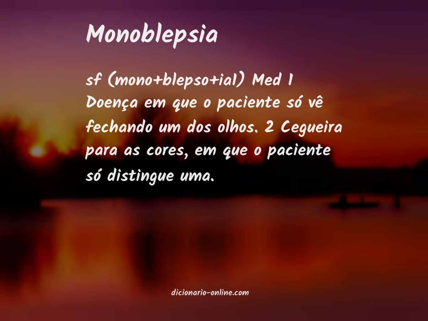 Significado de monoblepsia