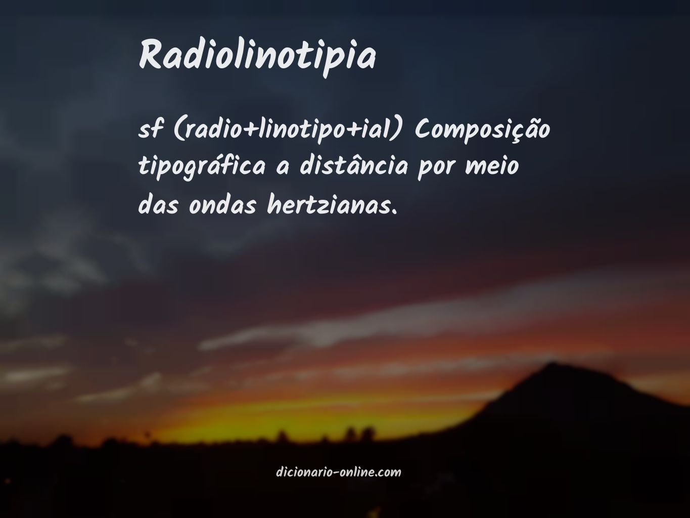 Significado de radiolinotipia
