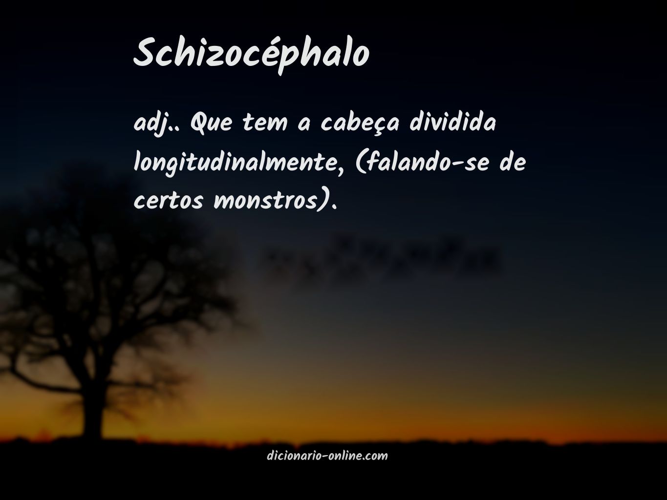Significado de schizocéphalo